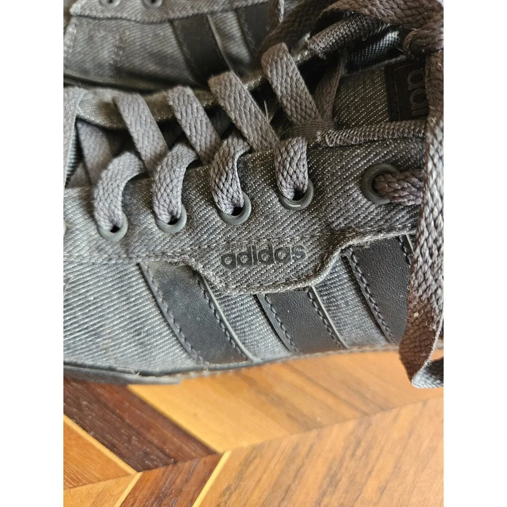 Adidas Men's Daily 3.0 Gray Black Canvas Lace-Up Skateboard Athletic Sneakers 10